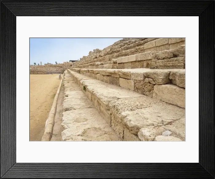 Framed Print : Roman ruins in Caesarea, Israel, Middle East