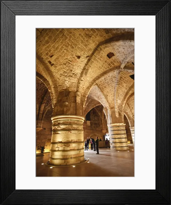 Framed Print : Interior of the Crusader Castle, Akko (Acre), Israel, Middle East Framed Print : Interior of the Crusader Castle, Akko (Acre), Israel, Middle East