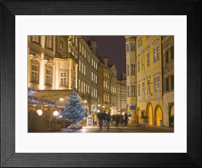 Framed Print : Old Town Square at Christmas time, Prague, Czech Republic, Europe Framed Print : Old Town Square at Christmas time, Prague, Czech Republic, Europe