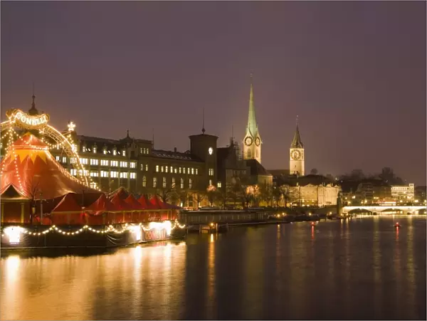 Frau Munster, St Peter at Christmas time, Zurich, Switzerland, Europe
