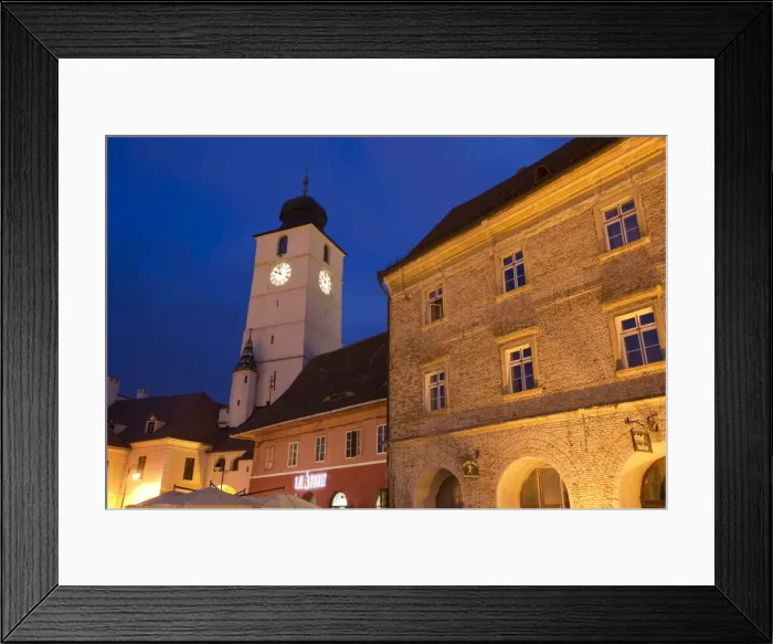 Framed Print : Council tower, Mare square, Sibiu, Transylvania, Romania, Europe Framed Print : Council tower, Mare square, Sibiu, Transylvania, Romania, Europe