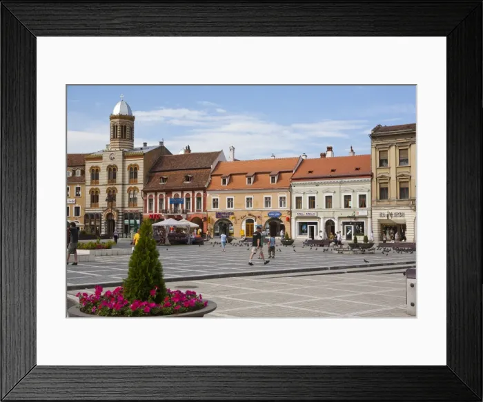 Framed Print : Sfatului Square, Brasov, Transylvania, Romania, Europe Framed Print : Sfatului Square, Brasov, Transylvania, Romania, Europe