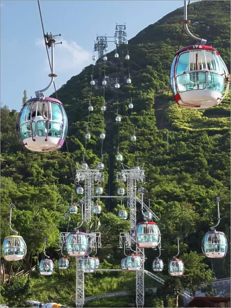 Cable car in Ocean Park, Hong Kong Island, Hong Kong, China, Asia