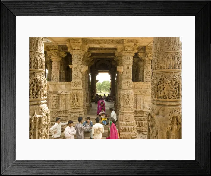 Framed Print : Devotees at the Sun Temple, Modhera, Gujarat, India, Asia Framed Print : Devotees at the Sun Temple, Modhera, Gujarat, India, Asia