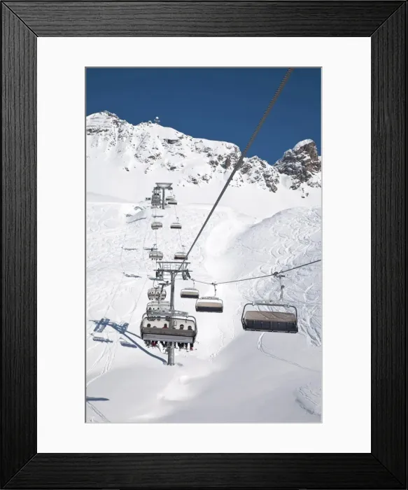 Framed Print : Resort pistes and chairlift, St. Anton am Arlberg, Tirol, Austrian Alps, Austria, Europe Framed Print : Resort pistes and chairlift, St. Anton am Arlberg, Tirol, Austrian Alps, Austria, Europe