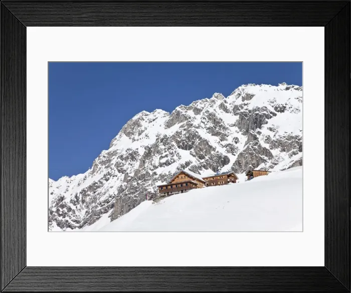 Framed Print : Resort pistes and mountain restaurant, St. Anton am Arlberg, Tirol, Austrian Alps Framed Print : Resort pistes and mountain restaurant, St. Anton am Arlberg, Tirol, Austrian Alps