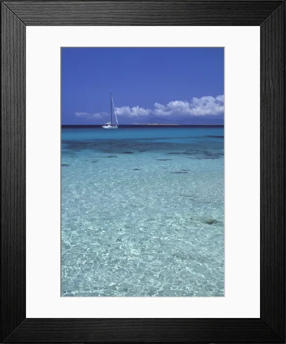 Framed Print : Sea and sailing boat, Formentera, Balearic Islands, Spain, Mediterranean, Europe Framed Print : Sea and sailing boat, Formentera, Balearic Islands, Spain, Mediterranean, Europe