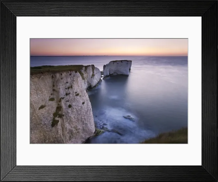 Framed Print : Old Harry Rocks, The Foreland or Handfast Point, Studland, Isle of Purbeck