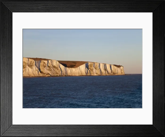 Framed Print : White cliffs of Dover viewed from cross channel ferry, Kent, England, United Kingdom Framed Print : White cliffs of Dover viewed from cross channel ferry, Kent, England, United Kingdom