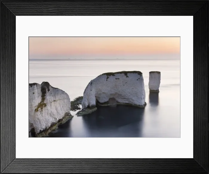 Framed Print : Old Harry Rocks, The Foreland or Handfast Point, Studland, Isle of Purbeck