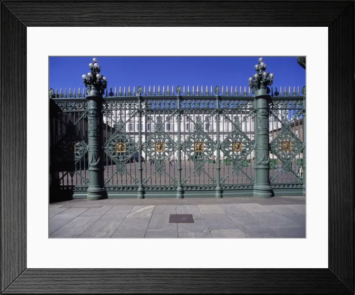 Framed Print : Gate, Palazzo Reale, Turin, Piedmont, Italy, Europe Framed Print : Gate, Palazzo Reale, Turin, Piedmont, Italy, Europe