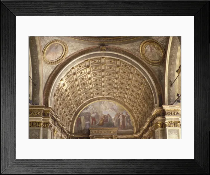 Framed Print : Bramante paintings, church of Santa Maria Presso San Satiro, Milan, Lombardy