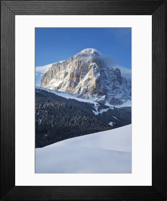 Framed Print : Sassongher mountain, 2665m, , Val Gardena, Dolomites, South Tirol, Trentino-Alto Adige Framed Print : Sassongher mountain, 2665m, , Val Gardena, Dolomites, South Tirol, Trentino-Alto Adige