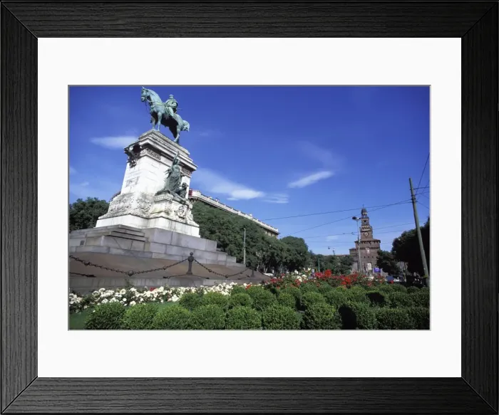 Framed Print : Giuseppe Garibaldi statue, Piazza Cairoli, Milan, Lombardy, Italy, Europe Framed Print : Giuseppe Garibaldi statue, Piazza Cairoli, Milan, Lombardy, Italy, Europe