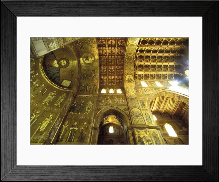 Framed Print : Cathedral interior, Monreale, Palermo, Sicily, Italy, Europe Framed Print : Cathedral interior, Monreale, Palermo, Sicily, Italy, Europe