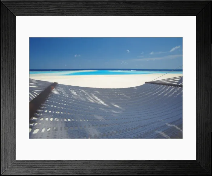Framed Print : Hammock on the beach, Maldives, Indian Ocean, Asia Framed Print : Hammock on the beach, Maldives, Indian Ocean, Asia