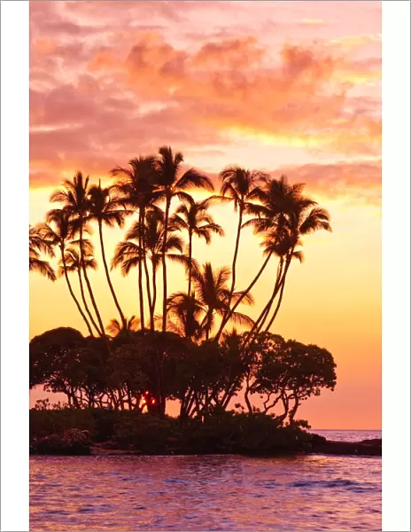 Sunset, Big Island, Hawaii, United States of America, Pacific, North America