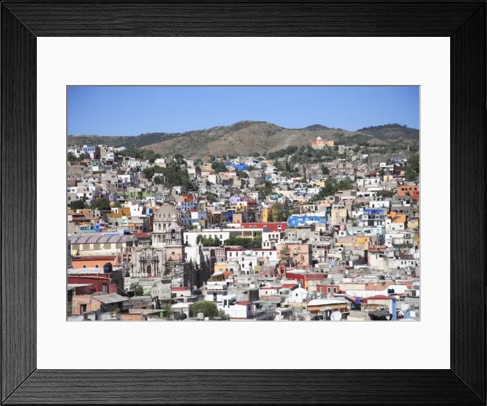 Framed Print : Overview, colonial architecture, Guanajuato, UNESCO World Heritage Site Framed Print : Overview, colonial architecture, Guanajuato, UNESCO World Heritage Site