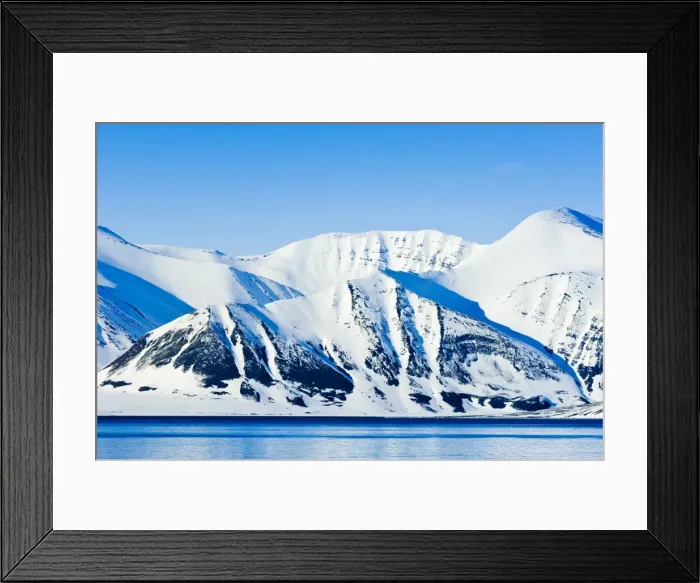 Framed Print : Snowcapped peaks Woodfjord, Svalbard Archipelago, Norway, Arctic, Scandinavia, Europe Framed Print : Snowcapped peaks Woodfjord, Svalbard Archipelago, Norway, Arctic, Scandinavia, Europe