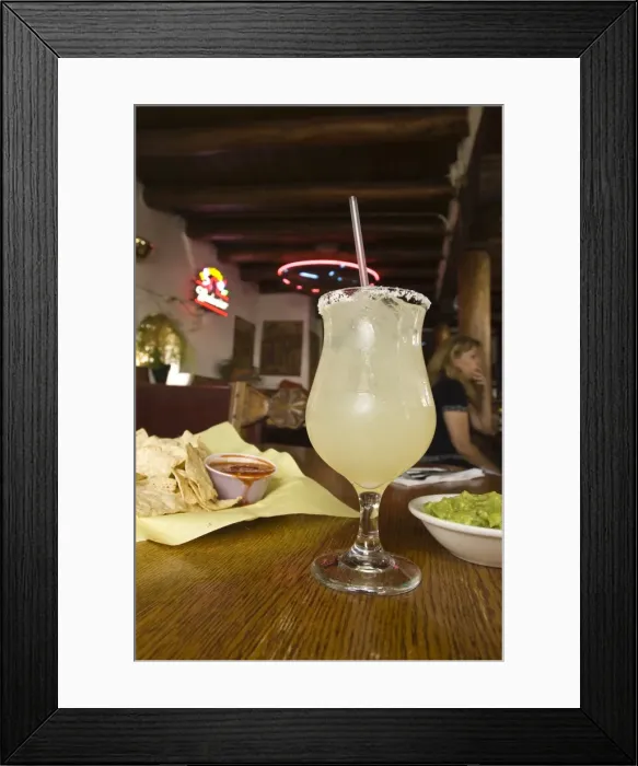Framed Print : Margarita and nachos at Marias bar and restaurant, Santa Fe, New Mexico Framed Print : Margarita and nachos at Marias bar and restaurant, Santa Fe, New Mexico