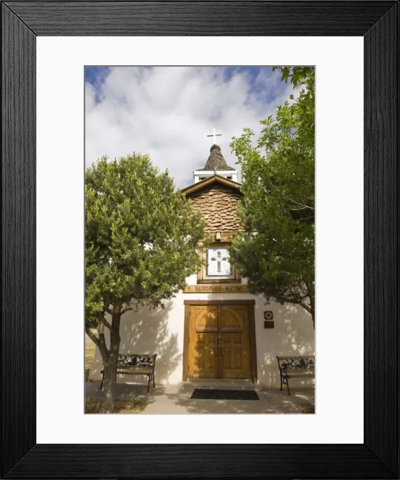 Framed Print : Historic San Antonito Church and cemetery New Mexico, United States of America
