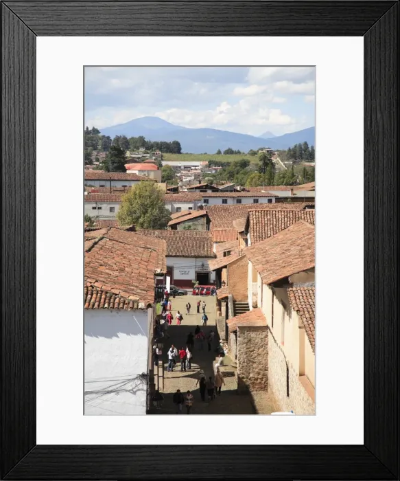Framed Print : Tiled roofs, Patzcuaro, Michoacan state, Mexico, North America Framed Print : Tiled roofs, Patzcuaro, Michoacan state, Mexico, North America