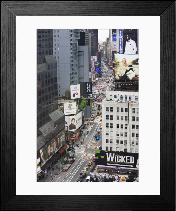 Framed Print : High angle view, Broadway and Times Square, Manhattan, New York City, New York Framed Print : High angle view, Broadway and Times Square, Manhattan, New York City, New York