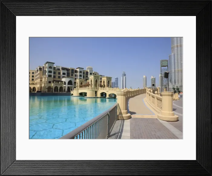 Framed Print : The Souk Al Bahar and Burj Khalifa, formerly the Burj Dubai, Downtown Burj Dubai Framed Print : The Souk Al Bahar and Burj Khalifa, formerly the Burj Dubai, Downtown Burj Dubai