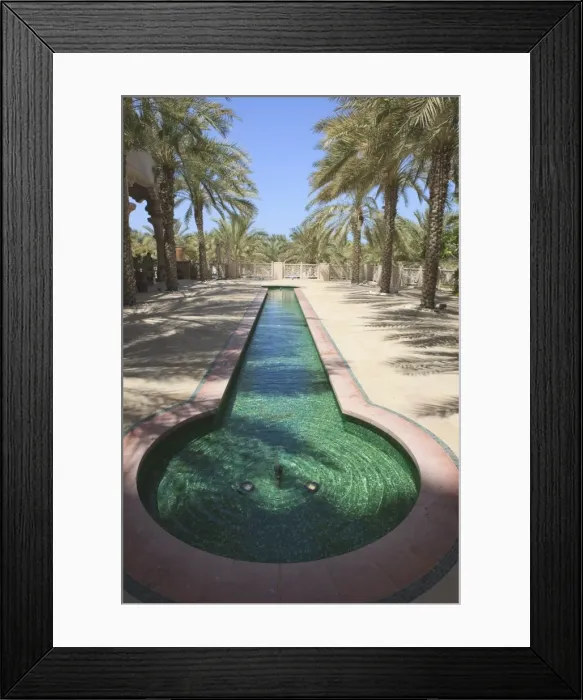 Framed Print : Moorish pond at the Madinat Jumeirah Hotel, Jumeirah Beach, Dubai, United Arab Emirates Framed Print : Moorish pond at the Madinat Jumeirah Hotel, Jumeirah Beach, Dubai, United Arab Emirates