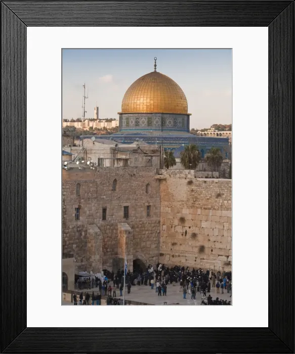 Framed Print : Dome of the Rock and the Western Wall, Jerusalem, Israel, Middle East Framed Print : Dome of the Rock and the Western Wall, Jerusalem, Israel, Middle East