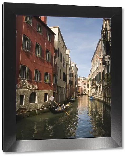 Gondola on Rio dei Santi Apostoli canal, Venice, Veneto, Italy, Europe