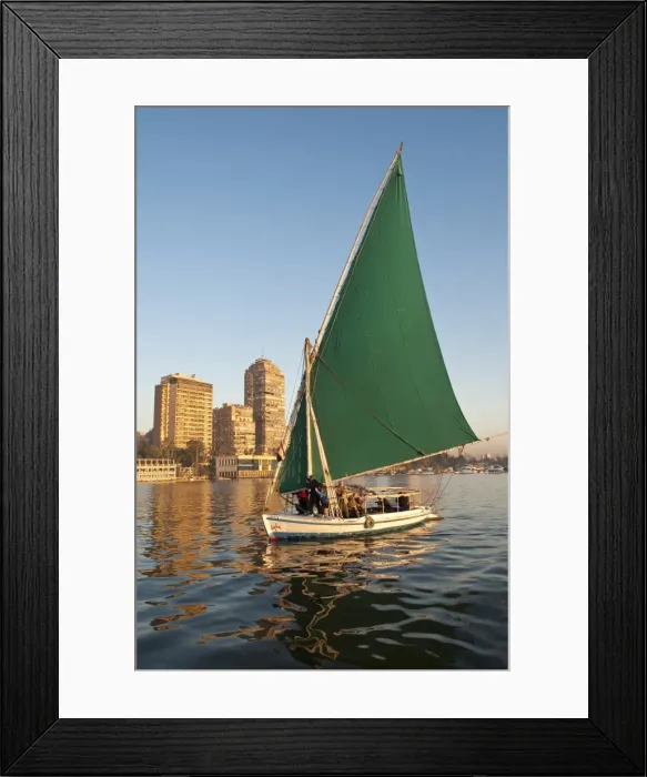 Framed Print : A felucca on the River Nile, Cairo, Egypt, North Africa, Africa Framed Print : A felucca on the River Nile, Cairo, Egypt, North Africa, Africa