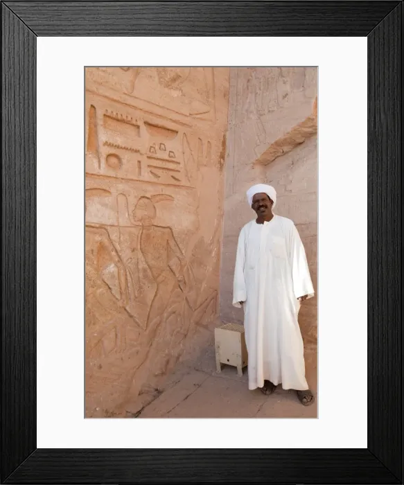 Framed Print : Guide at Nubian monuments, Abu Simbel, Egypt, North Africa, Africa Framed Print : Guide at Nubian monuments, Abu Simbel, Egypt, North Africa, Africa