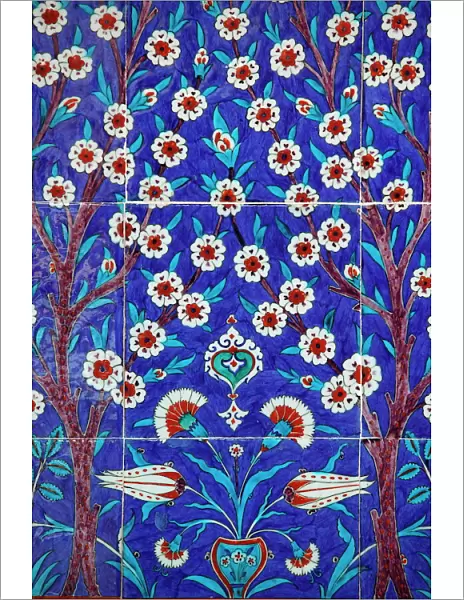 Iznik tiles in Topkapi Palace, Istanbul, Turkey, Europe