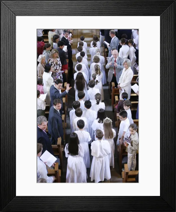 Framed Print : First Holy Communion procession, London, England, United Kingdom, Europe