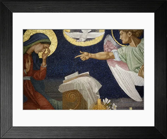 Framed Print : Annunciation mosaic, Vienna, Austria, Europe Framed Print : Annunciation mosaic, Vienna, Austria, Europe