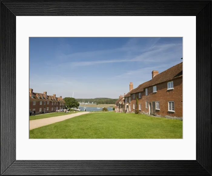 Framed Print : Shipwrights cottages at Bucklers Hard, Hampshire, England, United Kingdom Framed Print : Shipwrights cottages at Bucklers Hard, Hampshire, England, United Kingdom