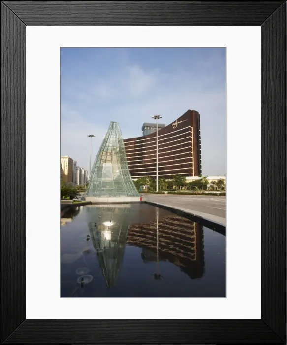 Framed Print : Reflection of Wynn Casino, Macau, China, Asia Framed Print : Reflection of Wynn Casino, Macau, China, Asia