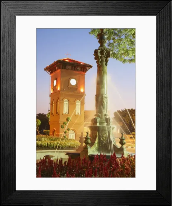 Framed Print : Clock Tower in Town Square, Melaka, Malaysia, Southeast Asia, Asia Framed Print : Clock Tower in Town Square, Melaka, Malaysia, Southeast Asia, Asia