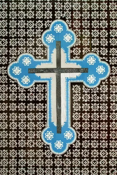 Coptic cross, Wadi Natroun, Egypt, North Africa, Africa