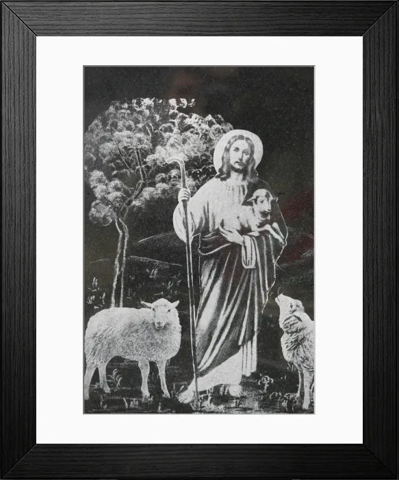 Framed Print : Jesus the Good Shepherd, Bossey, Haute Savoie, France, Europe Framed Print : Jesus the Good Shepherd, Bossey, Haute Savoie, France, Europe