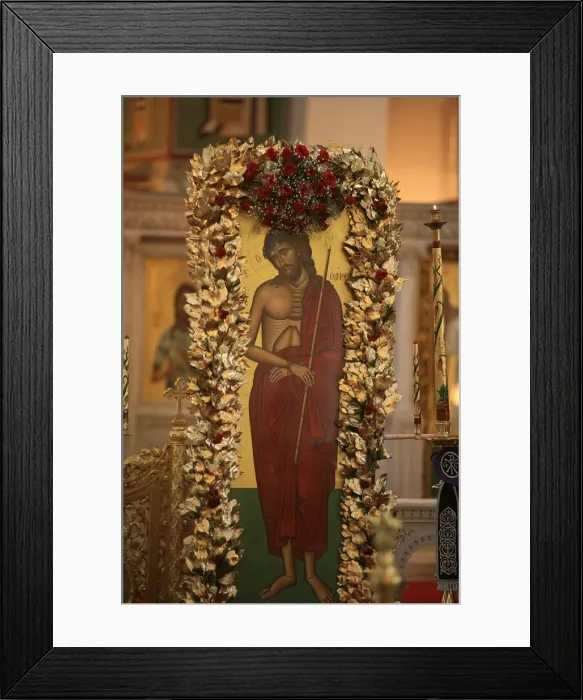 Framed Print : Icon of Christ displaying during Orthodox Easter week, Thessaloniki, Macedonia Framed Print : Icon of Christ displaying during Orthodox Easter week, Thessaloniki, Macedonia