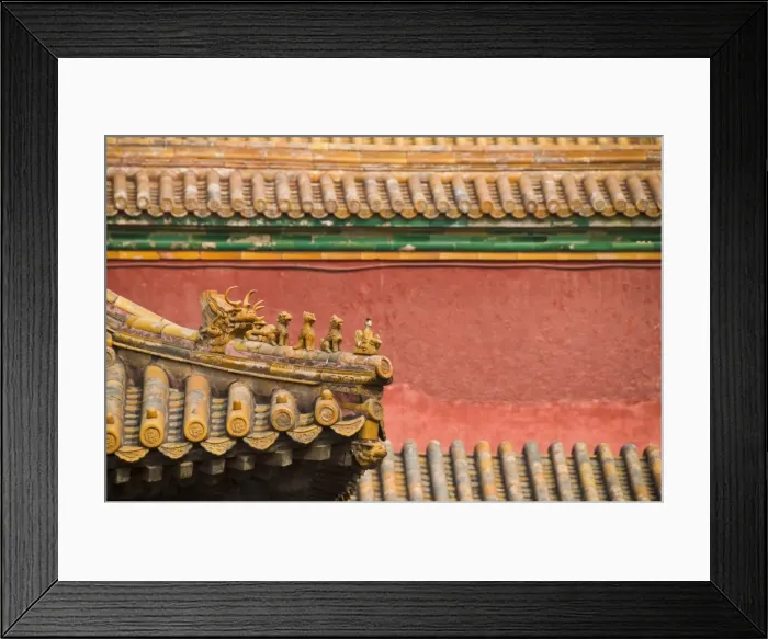 Framed Print : Close-up of an ornate roof, Forbidden City, UNESCO World Heritage Site, Beijing, China Framed Print : Close-up of an ornate roof, Forbidden City, UNESCO World Heritage Site, Beijing, China