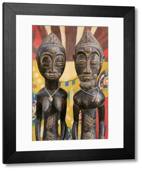 Framed Print : African statues, Saint Louis, Senegal, West Africa, Africa Framed Print : African statues, Saint Louis, Senegal, West Africa, Africa