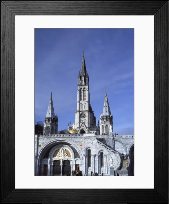 Framed Print : The Basilica, Lourdes, Hautes-Pyrenees, France, Europe Framed Print : The Basilica, Lourdes, Hautes-Pyrenees, France, Europe
