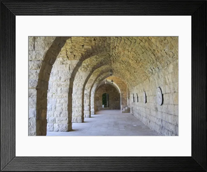 Framed Print : Stone corridor, Palace of Beiteddine, Lebanon, Middle East Framed Print : Stone corridor, Palace of Beiteddine, Lebanon, Middle East