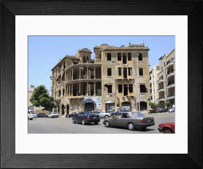 Framed Print : Green Line, Beirut, Lebanon, Middle East Framed Print : Green Line, Beirut, Lebanon, Middle East
