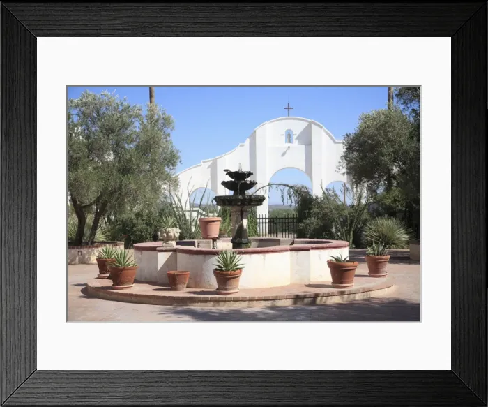 Framed Print : Courtyard, San Xavier del Bac Mission, Tucson, Arizona, United States of America Framed Print : Courtyard, San Xavier del Bac Mission, Tucson, Arizona, United States of America