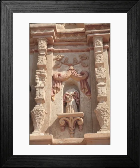 Framed Print : Facade, San Xavier del Bac Mission, Tucson, Arizona, United States of America Framed Print : Facade, San Xavier del Bac Mission, Tucson, Arizona, United States of America