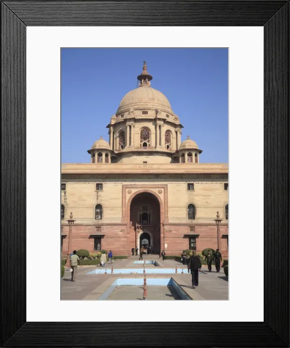 Framed Print : Secretariat North Block, offices for government ministers, New Delhi, India, Asia Framed Print : Secretariat North Block, offices for government ministers, New Delhi, India, Asia